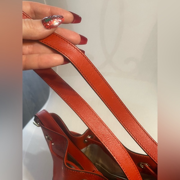 New tags Gucci Bright Diamante leather medium bucket bag red high end designer - Picture 14 of 17